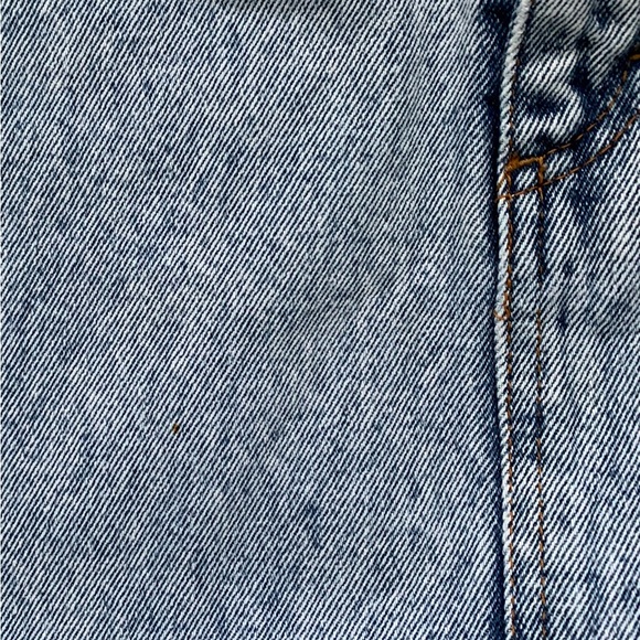 Vintage 1980s No Problem Acid Wash Short Blue Jean Skirt - Picture 4 of 6